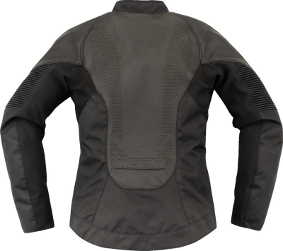 ICON Women's Overlord3™ Leather Motorcycle Jacket - Black, 2XL