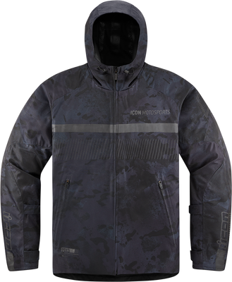 ICON PDX3™ Jacket in Dark Camo - Size XL | Waterproof Breathable Motorcycle Jacket with D3O® Impact Protectors