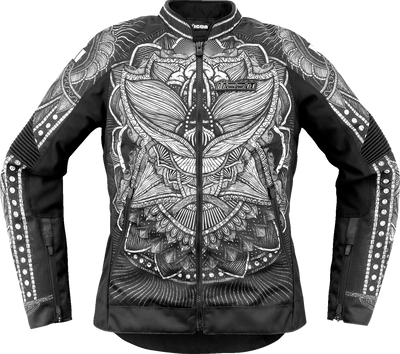 ICON Women's Overlord3 Noble™ Jacket - Black, Size XL - Durable 1680D Polyester with Impact Protection