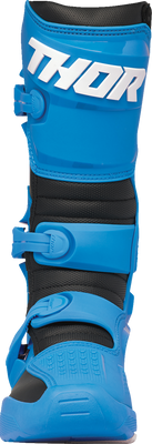 THOR Blitz XR Boots - Blue/Black US 7 | Durable Motorcycle Riding Footwear with Adjustable Straps
