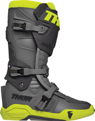 THOR Radial Boots Size 12 - Gray/Fluorescent Yellow | Part No. 3410-2750