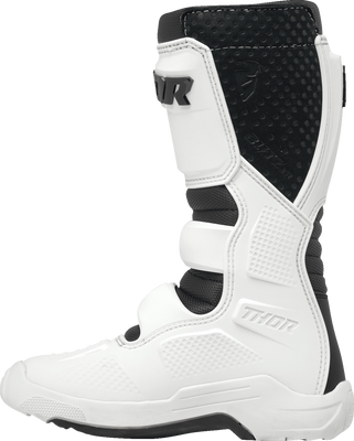 THOR Youth Blitz XR Boots - White/Black US 1 (Part No. 3411-0745)