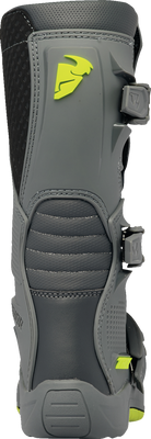 THOR Youth Blitz XR Boots – Gray/Charcoal, US Size 3 – Durable Motorcycle Riding Boots with Protective Features