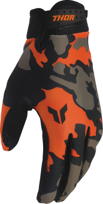 THOR Launchmode Hunter Gloves - Orange/Black, Size XS, Model 3330-8521