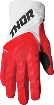 THOR Youth Spectrum Gloves - Red/White, Medium - Part Number 3332-1610