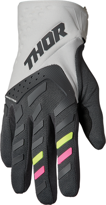 THOR Women's Spectrum Gloves - Light Gray/Charcoal, Medium - Part 3331-0204