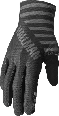 THOR Mainstay Gloves Slice Charcoal/Black Medium – Lightweight Motorcycle Riding Gloves with Perforated Clarino® Palm and Enhanced Grip