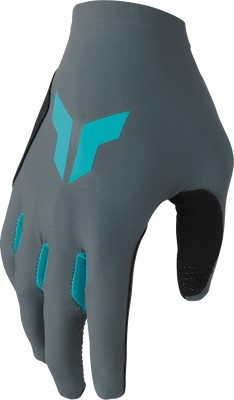 THOR Women's Sportmode Iconic Gloves Small - Gray/Aqua - Part Number 3331-0280