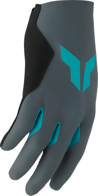 THOR Women's Sportmode Iconic Gloves Small - Gray/Aqua - Part Number 3331-0280
