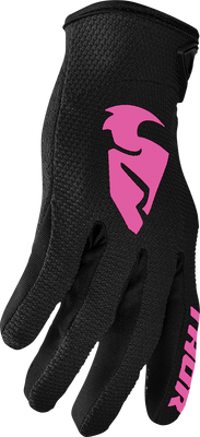 THOR Women's Sector Gloves Black/Pink Small - Part Number 3331-0242