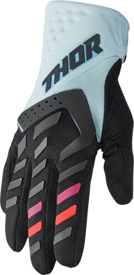 THOR Women's Spectrum Gloves Black/Light Mint - Medium, Model 3331-0235
