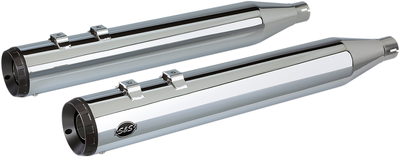 S&S CYCLE Grand National Slip-On Mufflers for Harley FLT 1995-2016 - Chrome, Part #550-0689