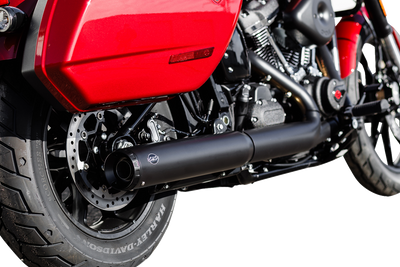 S&S CYCLE Grand National Slip-On Muffler 550-1159 for M8 Softail - 4 Inch Black