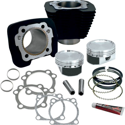 S&S Cycle 1200cc Conversion Kit for Harley XL883 - Wrinkle Black (Part #910-0687)