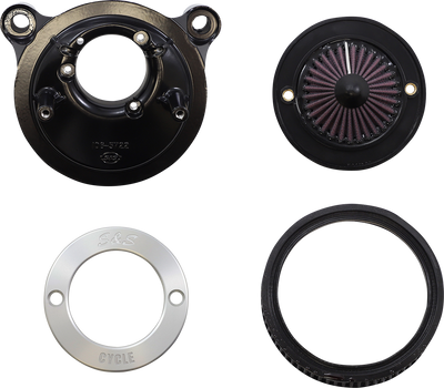 S&S CYCLE Air Stinger Stealth Air Cleaner Kit - Black Chrome Ring (Part #170-0716A)