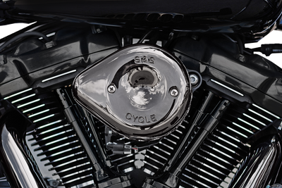 S&S CYCLE Stealth Mini Teardrop Air Cleaner Cover - M8 Lava Chrome (Part #170-0780)