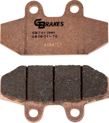 GBRAKES Rear Sintered Brake Pads GB0601-70 for Motorcycles