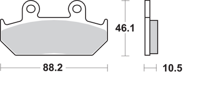 SBS HS Brake Pads for Honda - Part Number 647HS - High-Performance Street & Sportbike Replacement