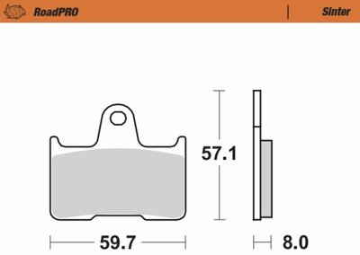 MOTO-MASTER Sintered Series Brake Pads 404402-PU for High-Performance Motorcycles