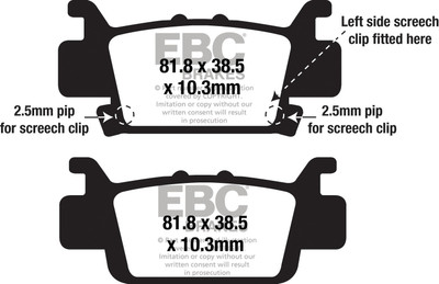 EBC Fa703sv Severe Duty SV Series Brake Pads for Honda Pioneer 1000 Models