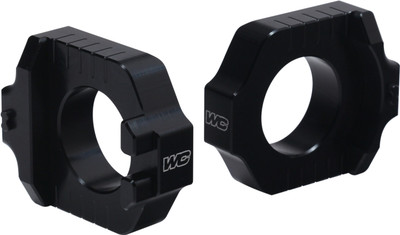 Works Elite Axle Blocks for Yamaha YZ and WR Models - Precision CNC Billet Aluminum Rear Axle Conversion Kit