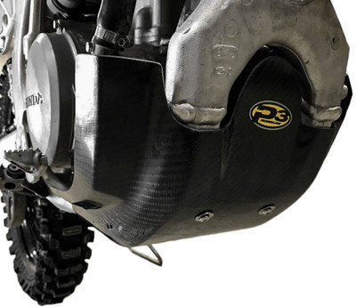 P3 Carbon Fiber and Kevlar Bash Plate for KTM 690 Duke and Enduro R - Part #301080-BLK