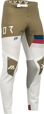 THOR Sportmode League Pants White/Copper US 32 - Durable Performance Riding Gear