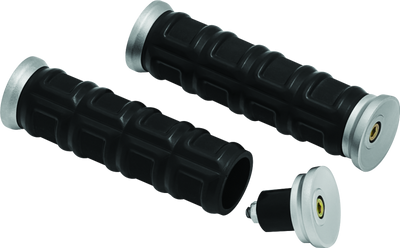 Kuryakyn Dillinger Grips 7/8 inch Universal Nickel for Powersports