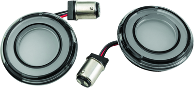 Kuryakyn Tracer LED Rear Turn Signal Inserts with Red/Red Smoke Lens for Harley Davidson Street Glide and Road Glide