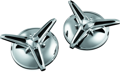 Kuryakyn Knock-Off Center Caps for Trikes Chrome - Part Number 1243