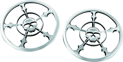 Kuryakyn Zombie Speaker Grill for 14-Up Harley Touring Models - Chrome