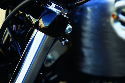 Kuryakyn Kellermann Atto Clear Lens Amber LED Lights in Satin Black – Compact, High-Visibility Motorcycle Lighting