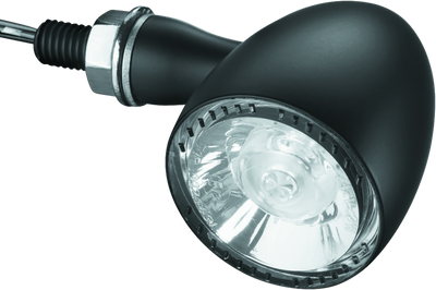 Kuryakyn Bullet 1000 White/Amber Clear Lens Satin Black Motorcycle Marker Lights (Part #2555)