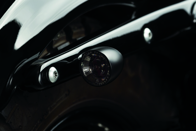Kuryakyn Bullet 1000 White/Amber Clear Lens Satin Black Motorcycle Marker Lights (Part #2555)