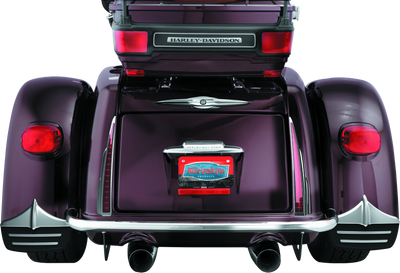 Kuryakyn Rear Mud Flaps for Trikes with Chrome Accents – Fits Harley Davidson Tri Glide Ultra Classic and Street Glide Trike Models