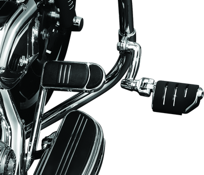 Kuryakyn Longhorn Trident Dually Offset Highway Pegs with Chrome Finish and 1-1/4 Inch Clamps