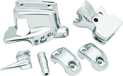 Kuryakyn Handlebar Control Dress Up Kit Chrome for Harley Davidson Touring Models