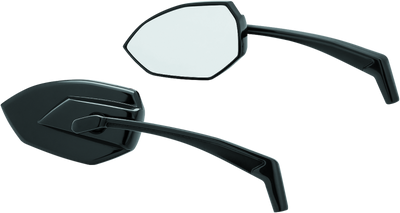 Kuryakyn Phantom Mirrors Gloss Black – Aggressive Angular Design with Custom Fit & Enhanced Visibility
