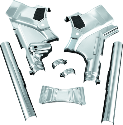 Kuryakyn Neck Cover Kit for 2009-2010 Harley Davidson Touring Models Chrome Part 7832