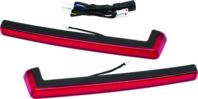 Kuryakyn Tracer Tour Pak Side Lights with Red Lens for Harley Davidson Touring Models