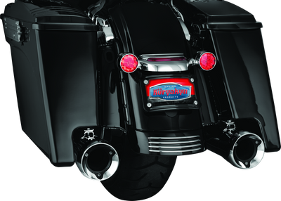 Kuryakyn Curved Black License Plate Mount for Harley-Davidson Touring Models