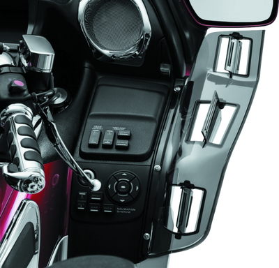 Kuryakyn Dragon Wings for 2001-2017 Honda GL1800 Gold Wing Models – Smoke Finish Adjustable Airflow Deflectors