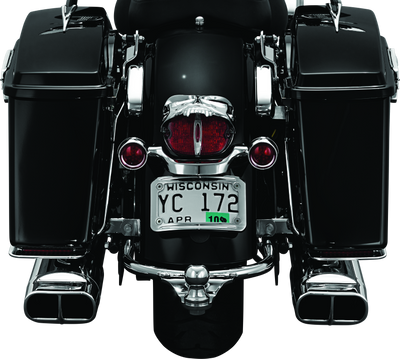 Kuryakyn Curved License Plate Mount for Harley-Davidson Street Glide and Road Glide (Chrome) - Part 3157