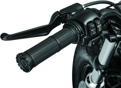 Kuryakyn Riot Grips Dual Cable Satin Black – Premium Powersports Handlebar Grip with Ergonomic Design and Rugged Style