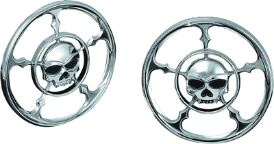 Kuryakyn Zombie Speaker Grills Chrome Part #3787 for Harley Davidson Touring Models