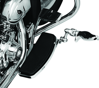 Kuryakyn Flamin Peg with Male Mount Adapter Chrome – Classic Flame Design for Powersports Bikes