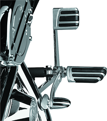 Kuryakyn Pilot Pegs with Stirrup Male Mount Adapter in Chrome – Enhance Comfort on Long Rides