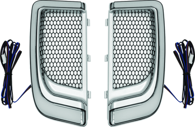 Kuryakyn Tracer Lower Fairing Grill Chrome for Harley Davidson Touring Models (Part #5063)