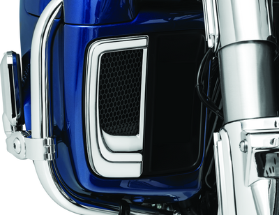 Kuryakyn Tracer Lower Fairing Grill Chrome for Harley Davidson Touring Models (Part #5063)
