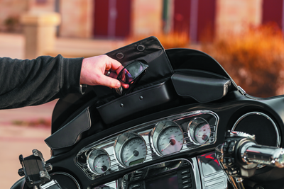 Kuryakyn Batwing Fairing Pouch Bag for Harley Davidson 14 and Up - Black